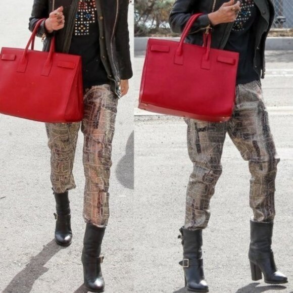 Jimmy Choo Dart Biker Buckle Black Leather Combat Boot Women Size 37.5 - Picture 12 of 13